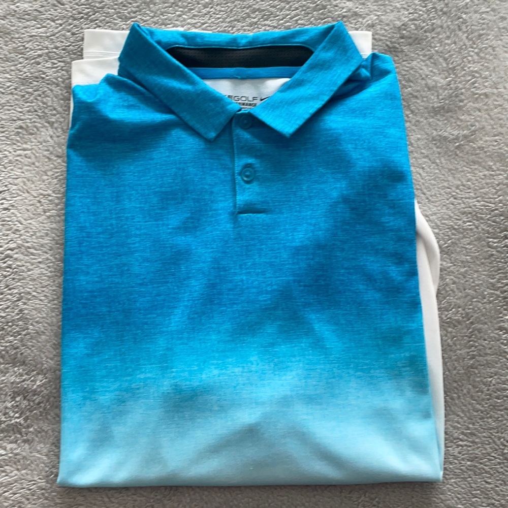 Nike Golf Polo - Large: Blue Ombré